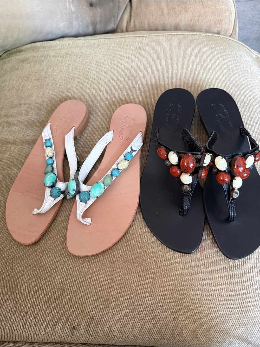 Viamercanti Mingo sandals lot of 2 size 38/7.5